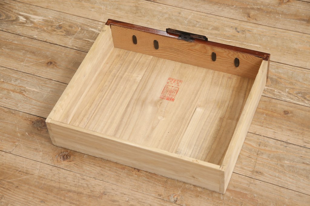 希少!　和製ビンテージ　仙台無形文化財　金具師 八重樫今朝吉作　手打ち金具の緻密な美しさが目を引く仙台箪笥(帳箱、船箪笥、和たんす、小箪笥、ヴィンテージ)(R-054747)