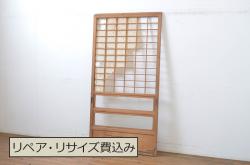 アンティーク建具　大正ロマン　ノスタルジックな雰囲気漂うガラス戸3枚セット(引き戸)(R-067194)