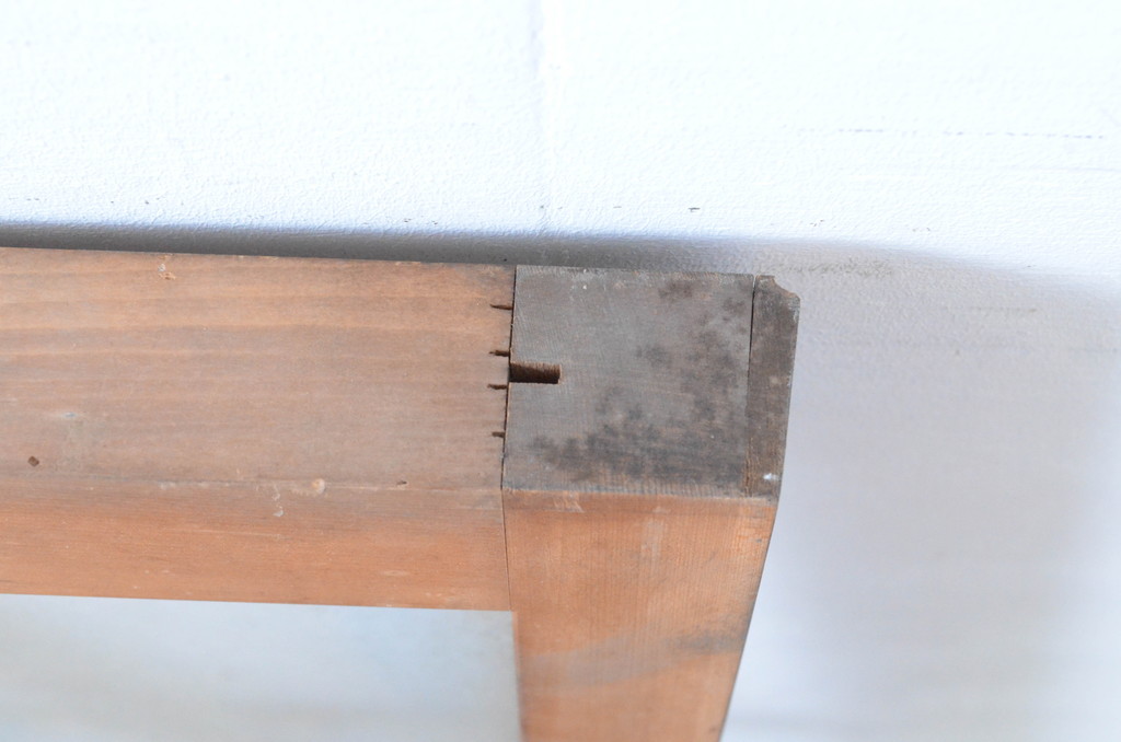 アンティーク建具　レトロな雰囲気が魅力的な窓タイプのスクエア型明かり取り1枚(ガラス欄間、明り取り)(R-065006)