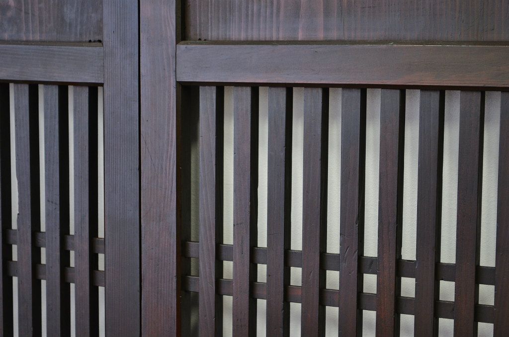 ★古民具・骨董古いお家の格子帯戸2枚セット?(格子戸)