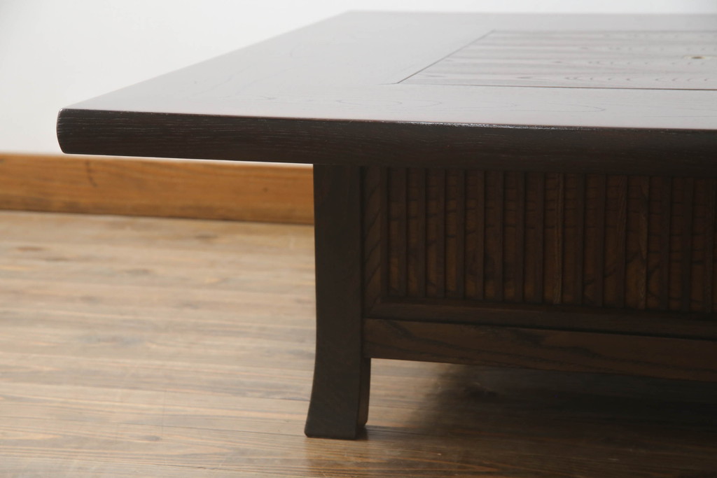 中古　美品　九州民芸家具　小ぶりで使いやすい囲炉裏テーブル(火鉢、ローテーブル、座卓)(R-069942)