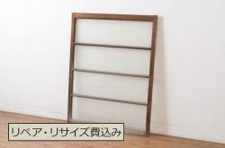 アンティーク建具　ペイント仕上げ限定　大正ロマン　シャビーなペイントが印象的なガラス窓1枚(ガラス戸、ガラス扉)(R-072911)
