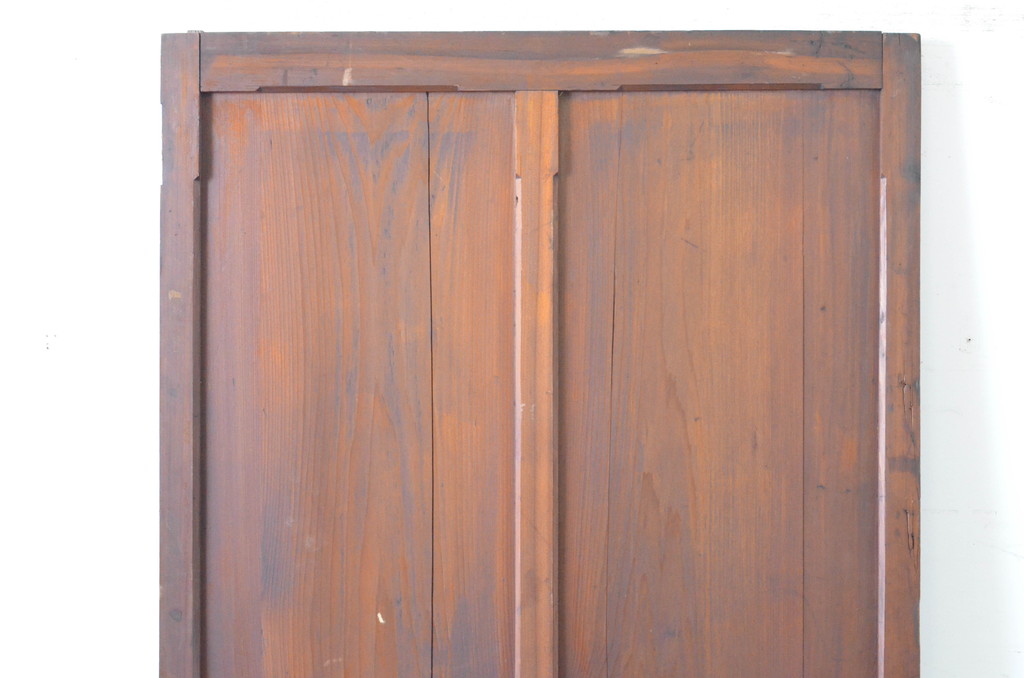 アンティーク建具　古い洋館の素朴な引き戸1枚(板戸)(R-064940)