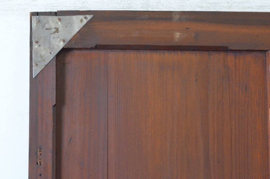 アンティーク建具　古い洋館の素朴な引き戸1枚(板戸)(R-064940)