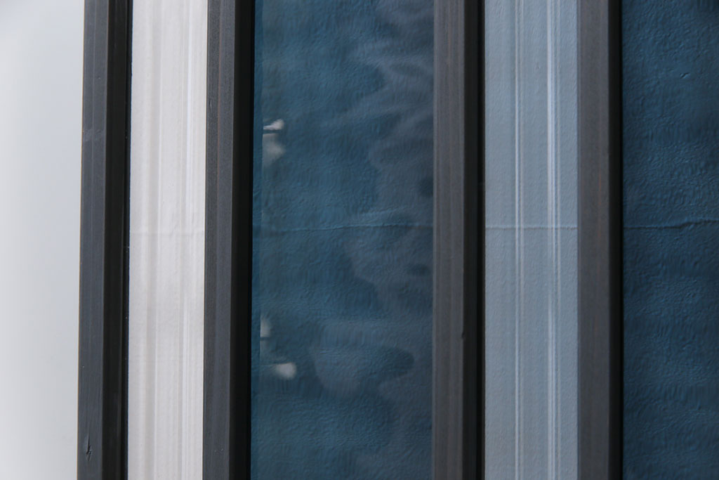 ペイント　星ガラス シックなペイントと色ガラスが魅力的なガラス戸(引き戸、仕切り戸、建具)4枚組