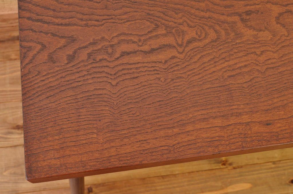 アンティーク家具　天板一枚板!古い欅材の鉄脚ベンチ(長椅子)