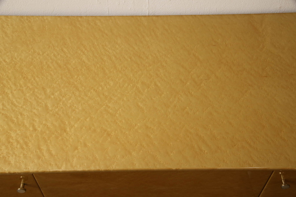 中古　松創　バーズアイメープル　シンプルで洗練された佇まいが印象的なサイドボード(定価約90万円)(戸棚、収納棚、キャビネット)(R-057501)