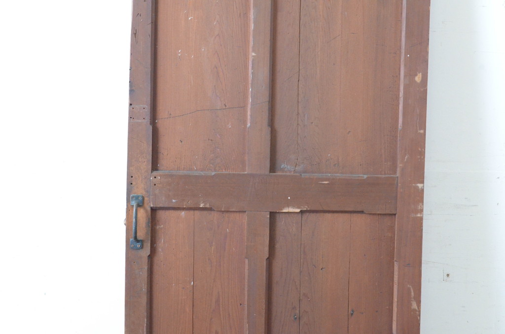 アンティーク建具　古い洋館の素朴な引き戸1枚(板戸)(R-064941)