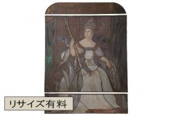 和製アンティーク　国産　ヨーロッパの絵画のような絵柄が魅力的なステンドグラス3枚セット(明り取り、窓)(R-050737)