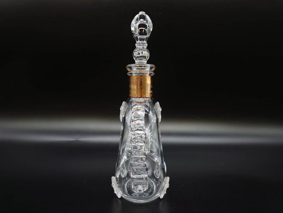 フランス　Baccarat　バカラ　REMY MARTIN(レミーマルタン ルイ13世)　CAMUS(カミュ)　高級感漂うデキャンタ3点セット(空ボトル、空き瓶、空瓶、デカンタ、酒器、飾りボトル、フルレッドクリスタルガラス、ディスプレイ、硝子)(R-079142)