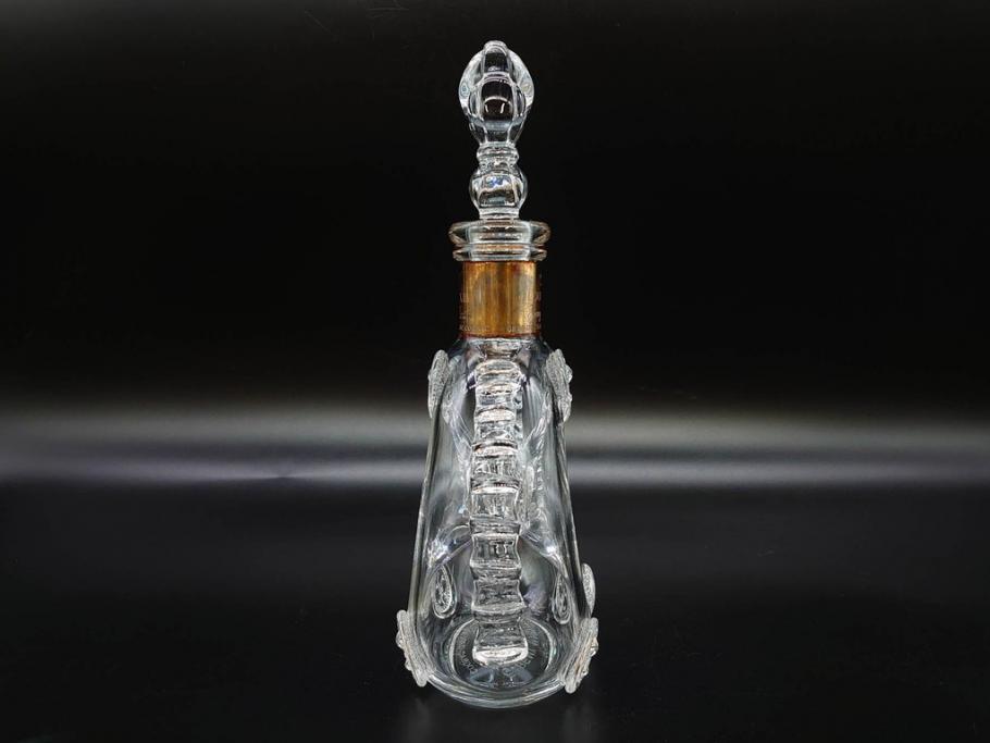 フランス　Baccarat　バカラ　REMY MARTIN(レミーマルタン ルイ13世)　CAMUS(カミュ)　高級感漂うデキャンタ3点セット(空ボトル、空き瓶、空瓶、デカンタ、酒器、飾りボトル、フルレッドクリスタルガラス、ディスプレイ、硝子)(R-079142)