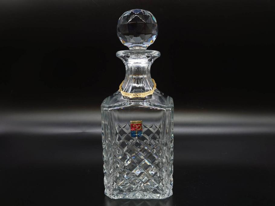 フランス　Baccarat　バカラ　REMY MARTIN(レミーマルタン ルイ13世)　CAMUS(カミュ)　高級感漂うデキャンタ3点セット(空ボトル、空き瓶、空瓶、デカンタ、酒器、飾りボトル、フルレッドクリスタルガラス、ディスプレイ、硝子)(R-079142)