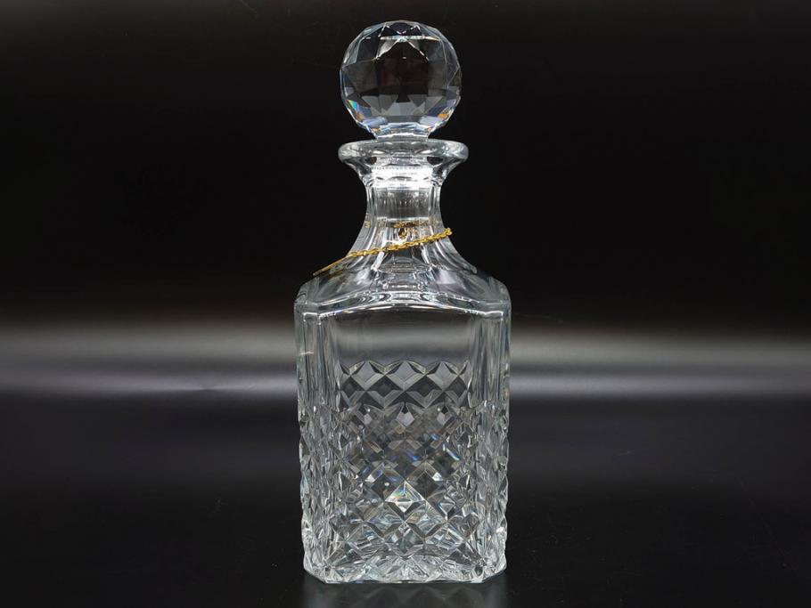 フランス　Baccarat　バカラ　REMY MARTIN(レミーマルタン ルイ13世)　CAMUS(カミュ)　高級感漂うデキャンタ3点セット(空ボトル、空き瓶、空瓶、デカンタ、酒器、飾りボトル、フルレッドクリスタルガラス、ディスプレイ、硝子)(R-079142)