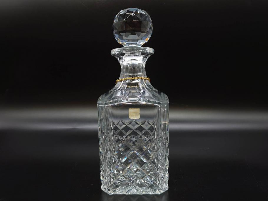 フランス　Baccarat　バカラ　REMY MARTIN(レミーマルタン ルイ13世)　CAMUS(カミュ)　高級感漂うデキャンタ3点セット(空ボトル、空き瓶、空瓶、デカンタ、酒器、飾りボトル、フルレッドクリスタルガラス、ディスプレイ、硝子)(R-079142)