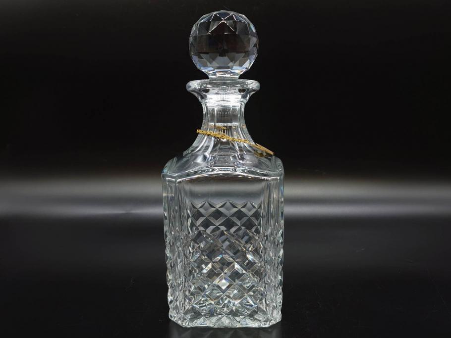 フランス　Baccarat　バカラ　REMY MARTIN(レミーマルタン ルイ13世)　CAMUS(カミュ)　高級感漂うデキャンタ3点セット(空ボトル、空き瓶、空瓶、デカンタ、酒器、飾りボトル、フルレッドクリスタルガラス、ディスプレイ、硝子)(R-079142)