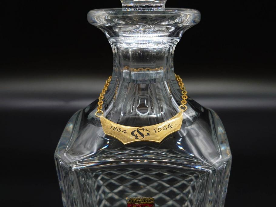 フランス　Baccarat　バカラ　REMY MARTIN(レミーマルタン ルイ13世)　CAMUS(カミュ)　高級感漂うデキャンタ3点セット(空ボトル、空き瓶、空瓶、デカンタ、酒器、飾りボトル、フルレッドクリスタルガラス、ディスプレイ、硝子)(R-079142)