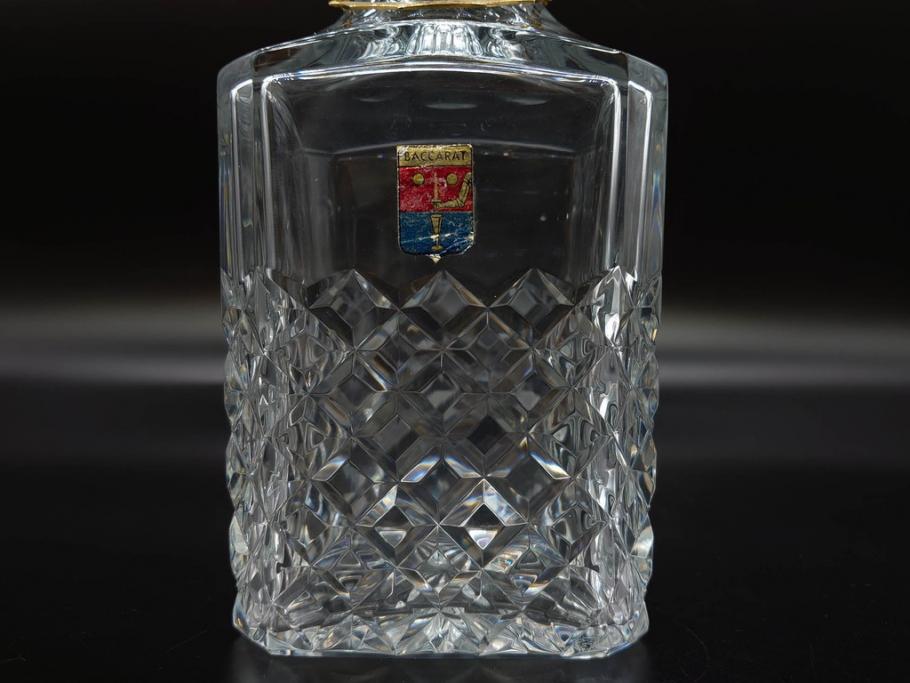 フランス　Baccarat　バカラ　REMY MARTIN(レミーマルタン ルイ13世)　CAMUS(カミュ)　高級感漂うデキャンタ3点セット(空ボトル、空き瓶、空瓶、デカンタ、酒器、飾りボトル、フルレッドクリスタルガラス、ディスプレイ、硝子)(R-079142)