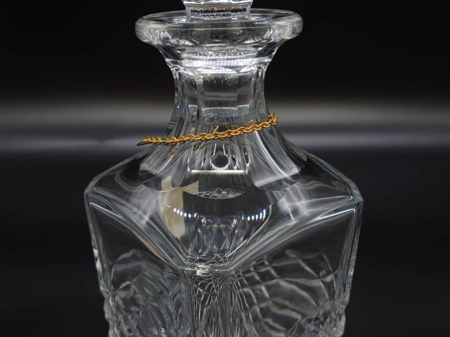 フランス　Baccarat　バカラ　REMY MARTIN(レミーマルタン ルイ13世)　CAMUS(カミュ)　高級感漂うデキャンタ3点セット(空ボトル、空き瓶、空瓶、デカンタ、酒器、飾りボトル、フルレッドクリスタルガラス、ディスプレイ、硝子)(R-079142)