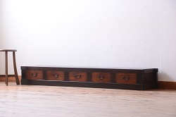 中古　美品　えぞ民芸家具製作所　インテリアえぞ(EZO)　ナラ材　グレースシリーズ　クラシカルで落ち着いた雰囲気が魅力的なライティングビューロー85(簿記机、ワークデスク、在宅用、在宅ワーク用、サイドキャビネット)(定価約236000円)(R-080422)