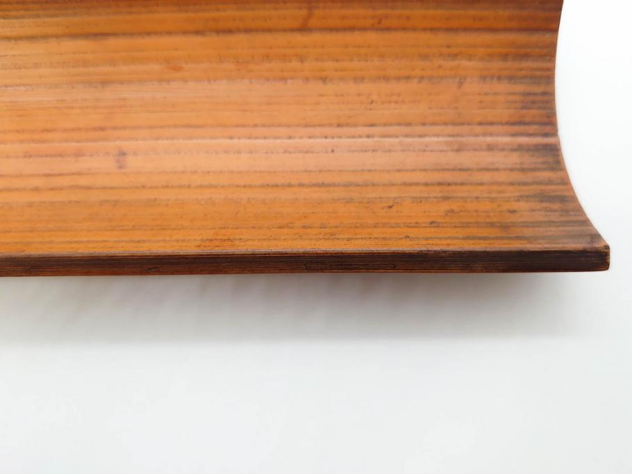 時代物　彫刻　繊細な彫りが魅力の茶合(花瓶の図、茶道具、煎茶道具、茶器、茶量、茶則、茶計、仙媒、茶媒、竹工芸)(R-079151)　