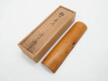 時代物　友仙窟好　斑竹　和の雰囲気漂う茶合(茶道具、煎茶道具、茶器、茶量、茶則、茶計、仙媒、茶媒、木箱付き)(R-079168)