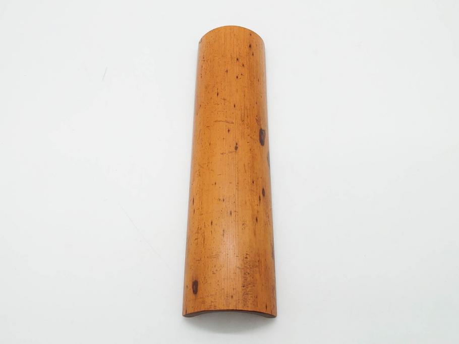 時代物　友仙窟好　斑竹　和の雰囲気漂う茶合(茶道具、煎茶道具、茶器、茶量、茶則、茶計、仙媒、茶媒、木箱付き)(R-079168)