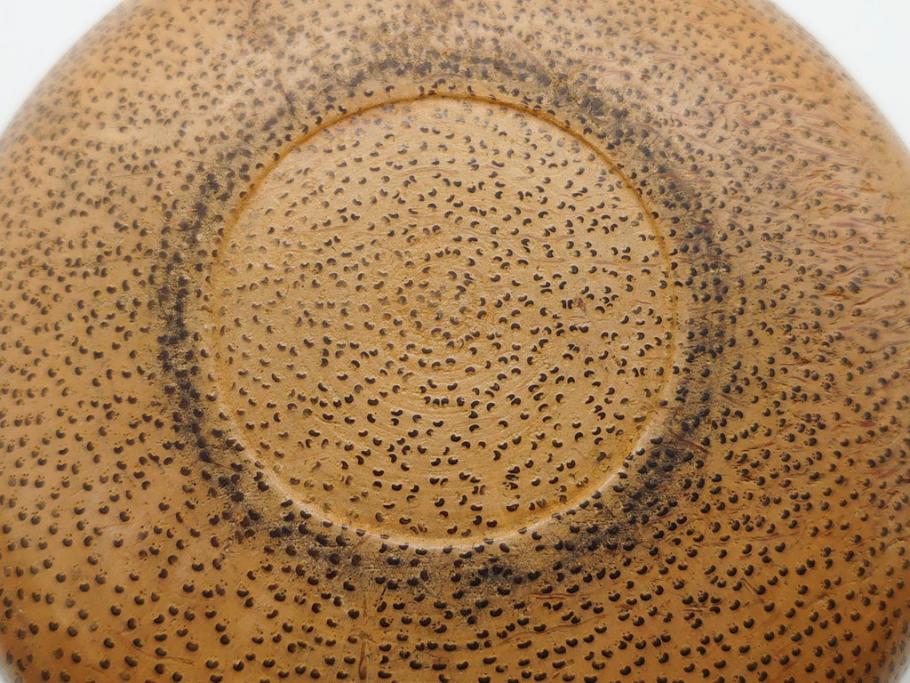 時代物　竹製　木目を生かしたデザインが目を引く碁笥(中国?、唐物?、囲碁)(R-079173)