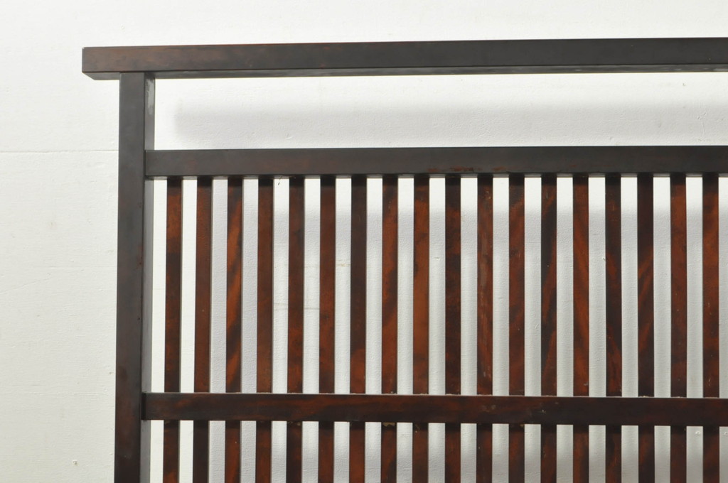 中古　国産　職人手作り　民芸家具　和の趣溢れる佇まいが魅力の衝立て(つい立て、衝い立て、パーテーション、仕切り)(R-077522)