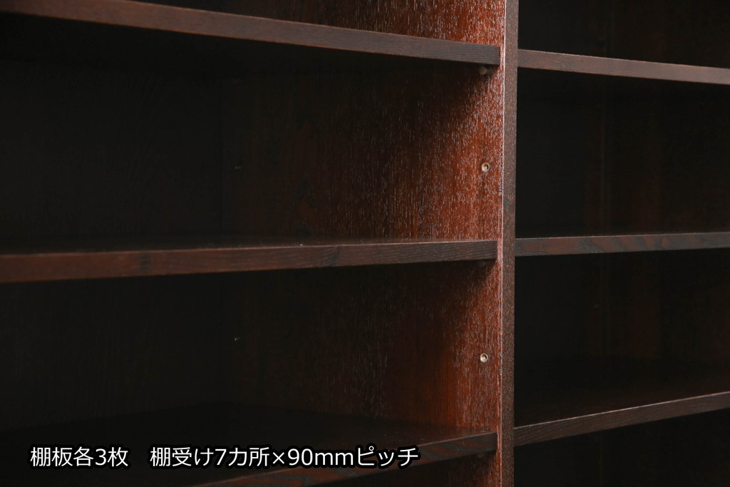 中古　美品　栗材　和の趣あふれる佇まいが魅力的な水屋箪笥サイドキャビネット(食器棚、戸棚、収納棚、キャビネット)(R-073267)