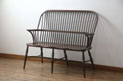 ヴィンテージ家具　松本民芸家具　初期モデル　ラッシ座面がおしゃれなスツール2脚セット(チェア、椅子、ビンテージ)(R-048684)