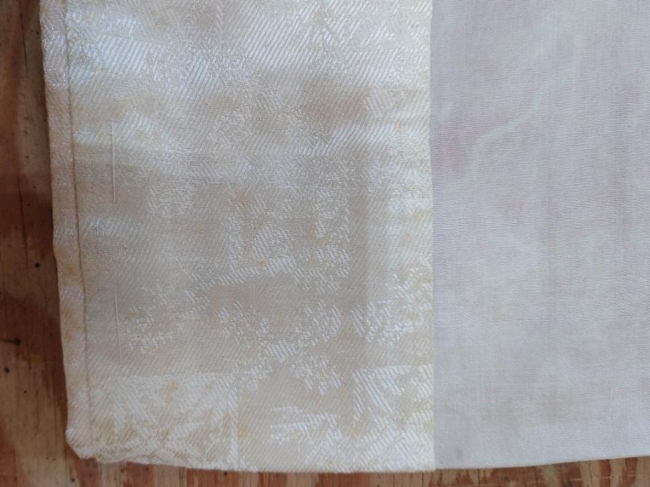 アンティーク　明治～大正期　正絹　刺繍　着物(古布、リメイク、絞り染め、金糸、衣装、和服、和装、女性、松、梅、花、鶴、ツル、鳥、シルク、日本、ジャパン、Japanese KIMONO)(R-079178)