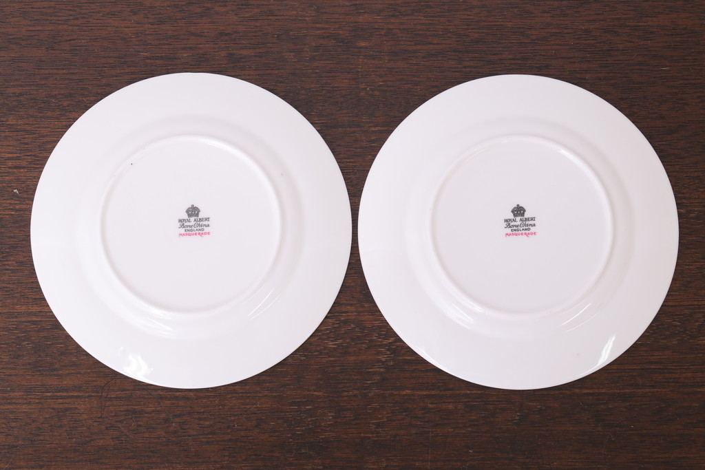 アンティーク雑貨　イギリス　Royal Albert(ロイヤルアルバート) MASQUERADE(マスカレード)シリーズ　カップ&ソーサー2客セット(洋食器)