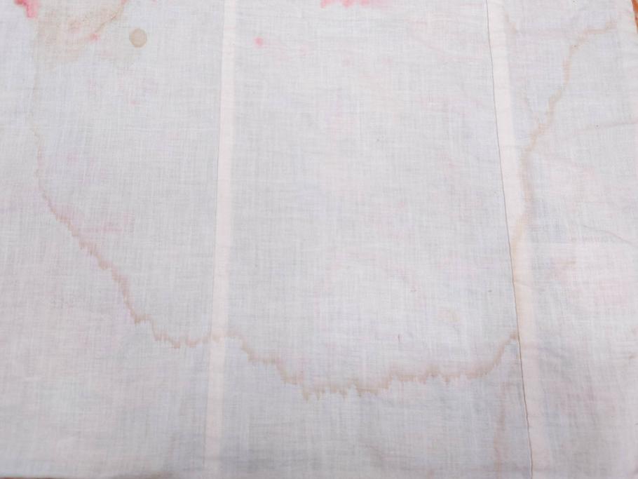 江戸～明治期　正絹　縮緬　緻密に刺繍された吉祥文様が素晴らしい古布(掛袱紗、リメイク、金糸、松竹梅、鶴、ツル、カメ、亀、古裂、服紗、フクサ、ふくさ、帛紗)(R-079186)