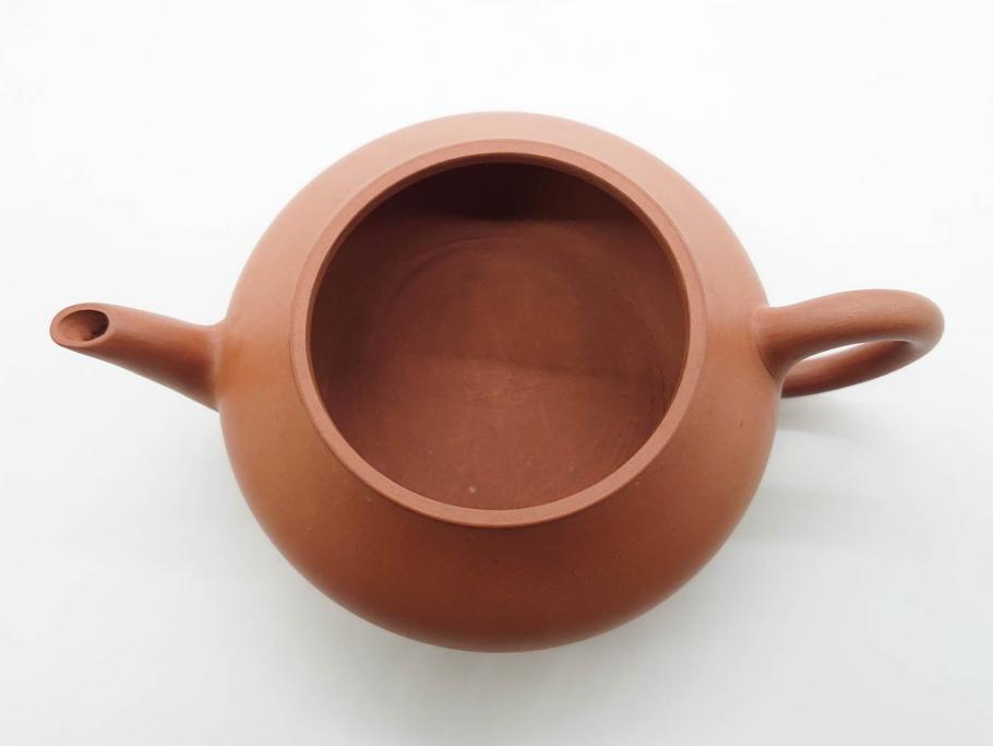 山田常山　朱泥　土の温もりを感じる茶銚(急須、茶注、煎茶道具、茶道具、茶器、和食器、共箱付き)(R-079174)