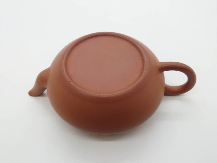 山田常山　朱泥　土の温もりを感じる茶銚(急須、茶注、煎茶道具、茶道具、茶器、和食器、共箱付き)(R-079174)