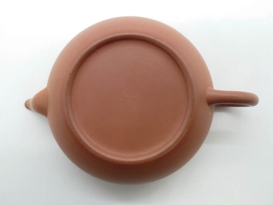 山田常山　朱泥　土の温もりを感じる茶銚(急須、茶注、煎茶道具、茶道具、茶器、和食器、共箱付き)(R-079174)