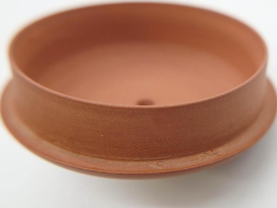山田常山　朱泥　土の温もりを感じる茶銚(急須、茶注、煎茶道具、茶道具、茶器、和食器、共箱付き)(R-079174)
