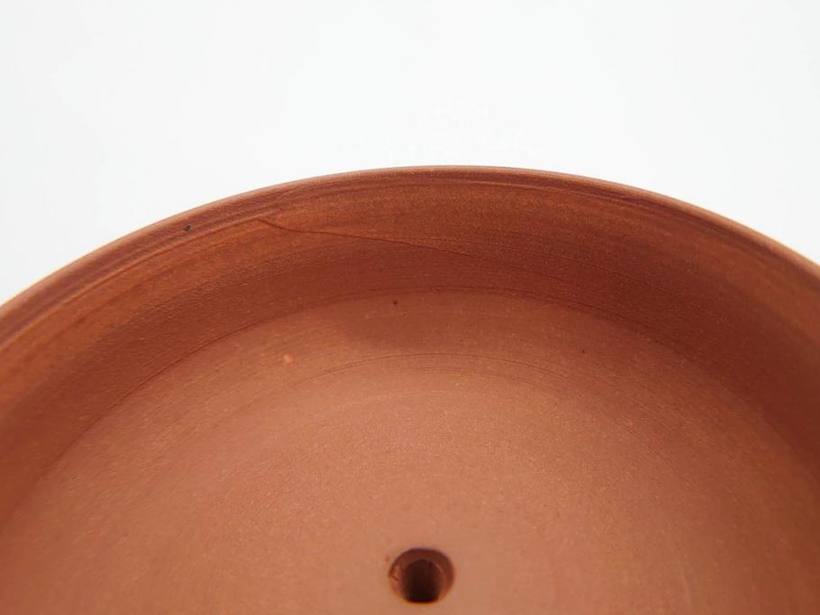 山田常山　朱泥　土の温もりを感じる茶銚(急須、茶注、煎茶道具、茶道具、茶器、和食器、共箱付き)(R-079174)