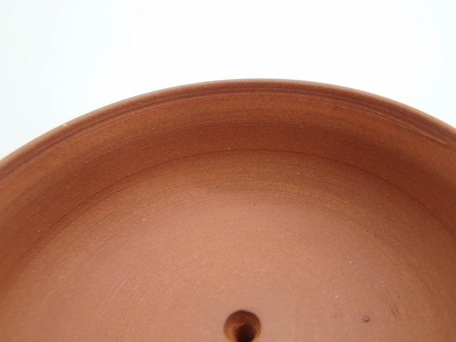 山田常山　朱泥　土の温もりを感じる茶銚(急須、茶注、煎茶道具、茶道具、茶器、和食器、共箱付き)(R-079174)