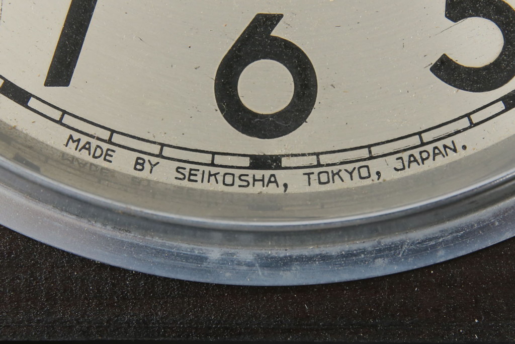 和製アンティーク　精工舎(SEIKOSHA、セイコー)　14DAY　TRADE(S)MARK　小振りな文字盤と装飾がおしゃれな振り子時計(柱時計、古時計、掛け時計)(R-078909)
