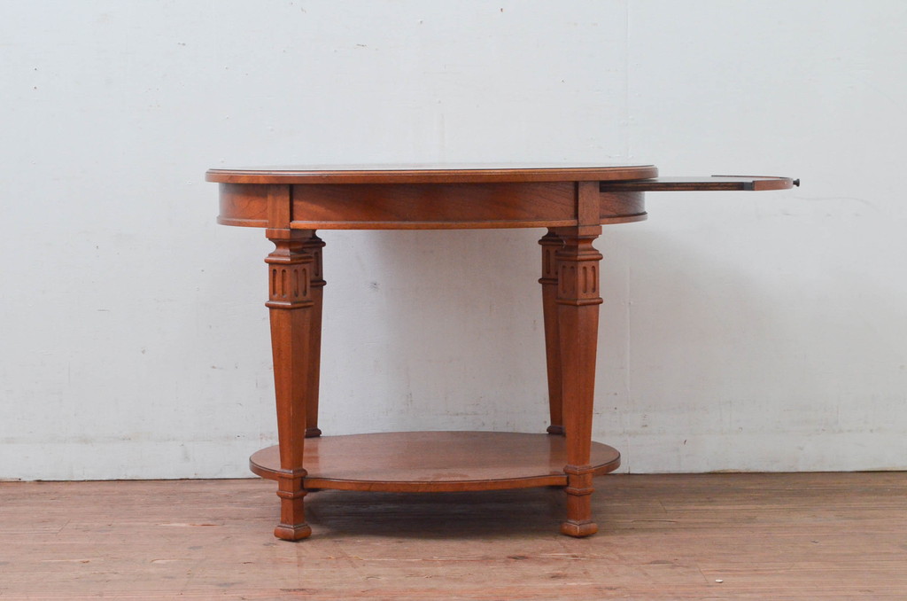 中古　美品　DREXEL HERITAGE(ドレクセルヘリテイジ)　FRANCESCA(フランチェスカ)シリーズ　格納式天板付き!クラシカルなランプテーブル(コーヒーテーブル、サイドテーブル、ナイトテーブル、花台、飾り台)(定価約30万円)(R-078175)