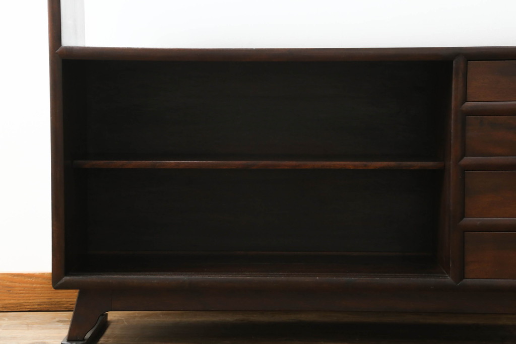 和製ビンテージ　松本民芸家具　和室にも洋室にも合わせやすいサイドボード(サイドキャビネット、戸棚、収納棚、ヴィンテージ)(R-071451)