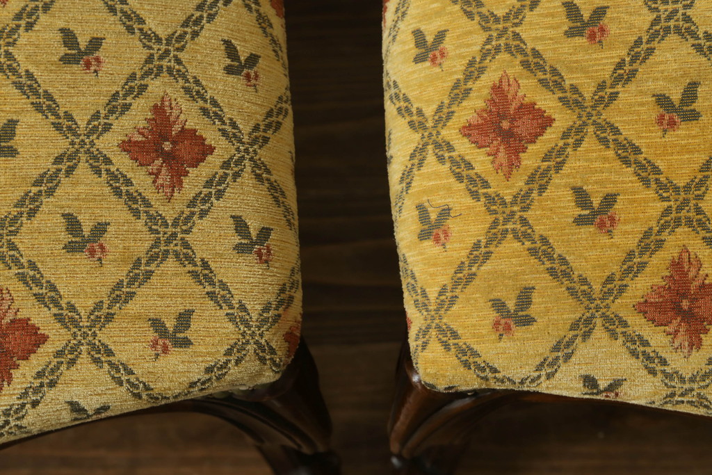 アメリカビンテージ　アメリカ輸入モデル　DREXEL HERITAGE(ドレクセルヘリテイジ)　Touraine(ツーレイン)　くつろぎの時間を演出するチェア2脚セット(椅子、イス、ダイニングチェア、ヴィンテージ)(R-070536)