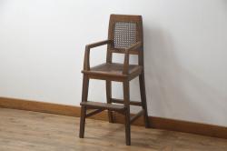 ヴィンテージ家具　イギリスビンテージ　ERCOL(アーコール)　フープバック　布張り座面のウィンザーチェア(ダイニングチェア、ワークチェア、椅子、ウインザーチェア)(3)