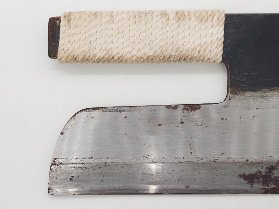 孝義銘　全長305mm　そば包丁(蕎麦包丁、蕎麦切り包丁、緬切り包丁、和包丁、庖丁、ナイフ、調理器具、日本製、木製カバー付き)(R-079240)