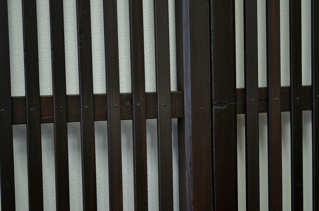 ★古民具骨董古い木のシックな格子戸4枚セット(ドア)