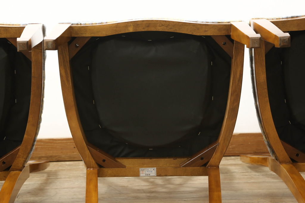 中古　美品　DREXEL HERITAGE(ドレクセルヘリテイジ)　上品な雰囲気漂うダイニングチェア4脚セット(椅子、イス)(定価4脚で約72万円)(R-055654)