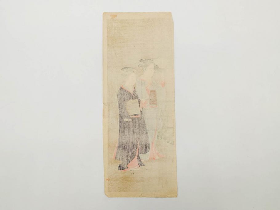 真作　揚州周延 「伊勢古市踊之図」　豊原国周筆 「潤色三十六花撰」　勝川春章画　版画3枚セット(絵画、木版画、多色摺り、久保丁亀鶴や米吉、着物、芸者、美人画、舞踊、屋形船)(R-079254)