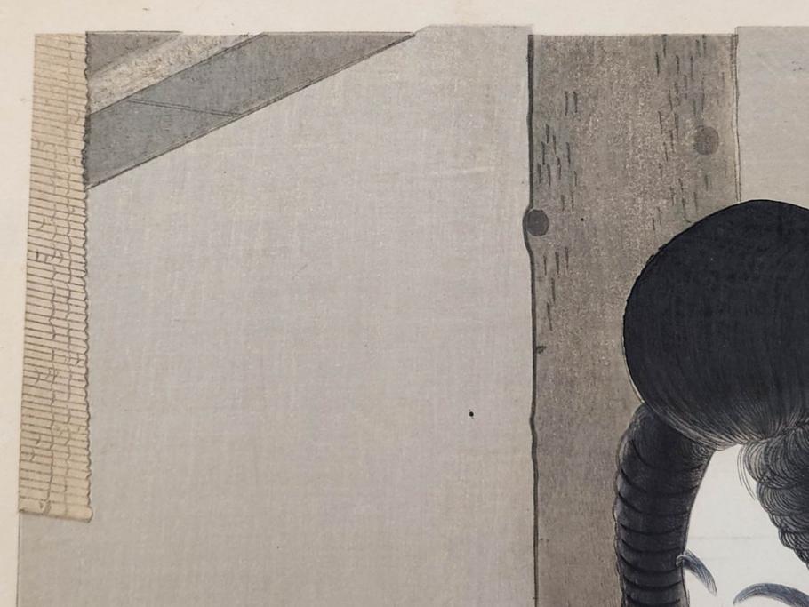 神保朋世　版画(絵画、木版画、多色摺り、美人画、着物、女性、落款)(R-079288)