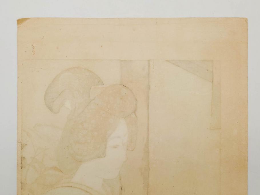 神保朋世　版画(絵画、木版画、多色摺り、美人画、着物、女性、落款)(R-079288)